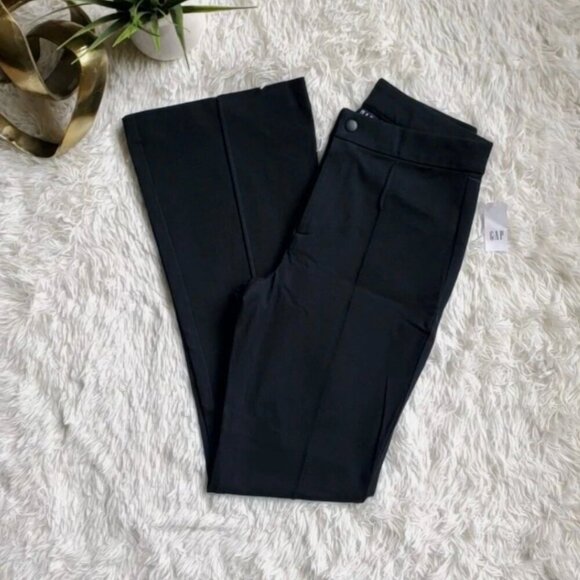 GAP High Rise Bi Stretch Black FLARE Pintuck Pleat Pants Size 10 - MSRP $80 - Picture 11 of 13